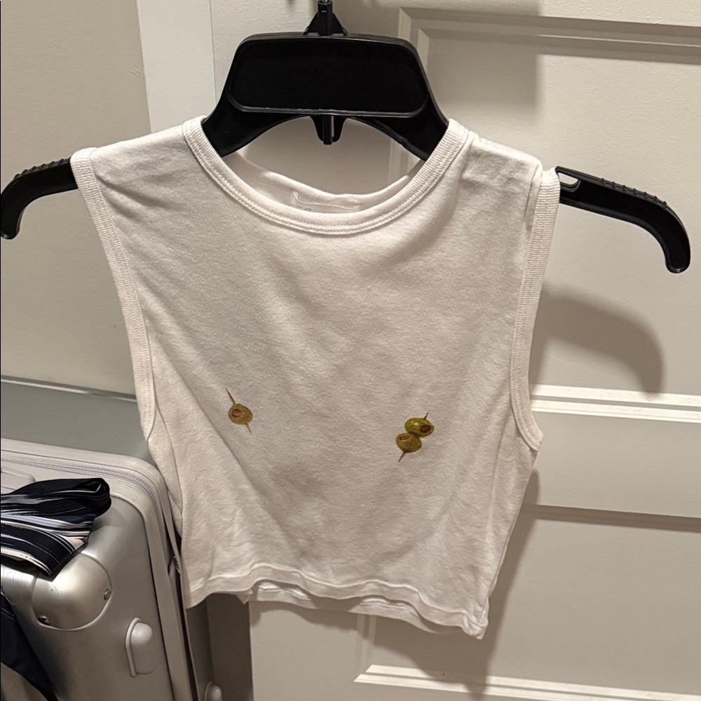 Lovers + Friends White Olive tank top Revolve going out top size medium